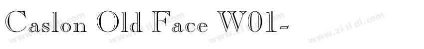 Caslon Old Face W01字体转换
